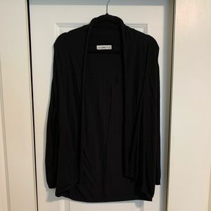 Black open cardigan